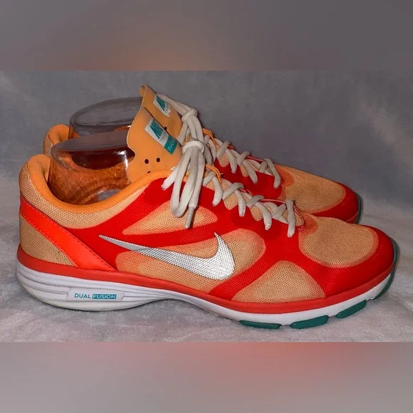 Nike Women's Dual Fusion TR Running Shoe Orange/White Size 8 - Picture 3 of 11